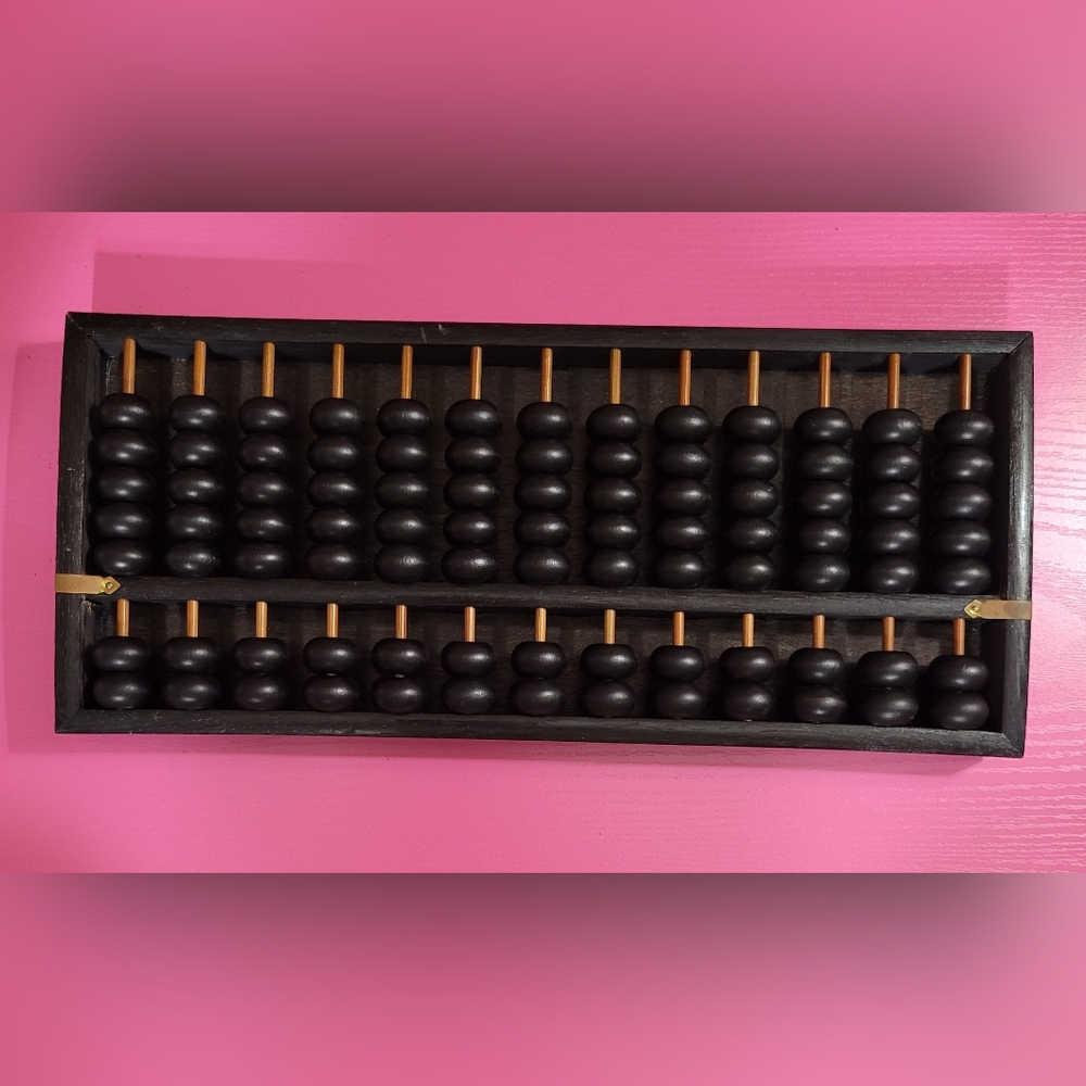 Classic Black Abacus. Wooden